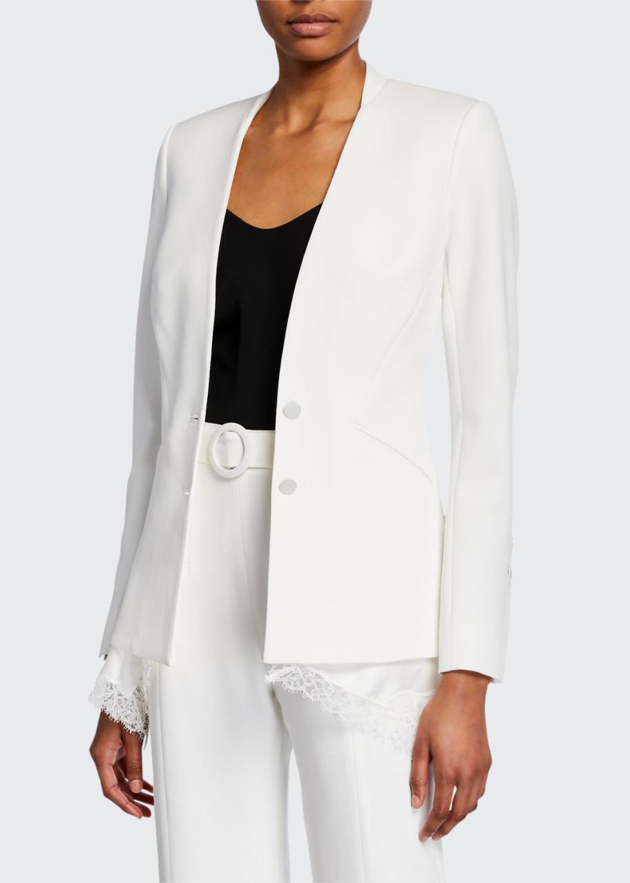 SIMKHAI Crepe Combo Basque Jacket - Bergdorf Goodman