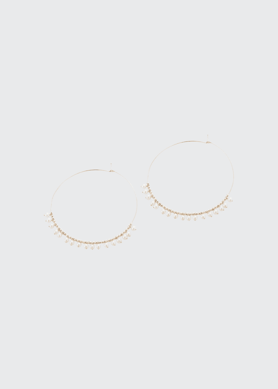 Mizuki 14k Gold Large Hoop & Pearl Dangle Earrings - Bergdorf Goodman