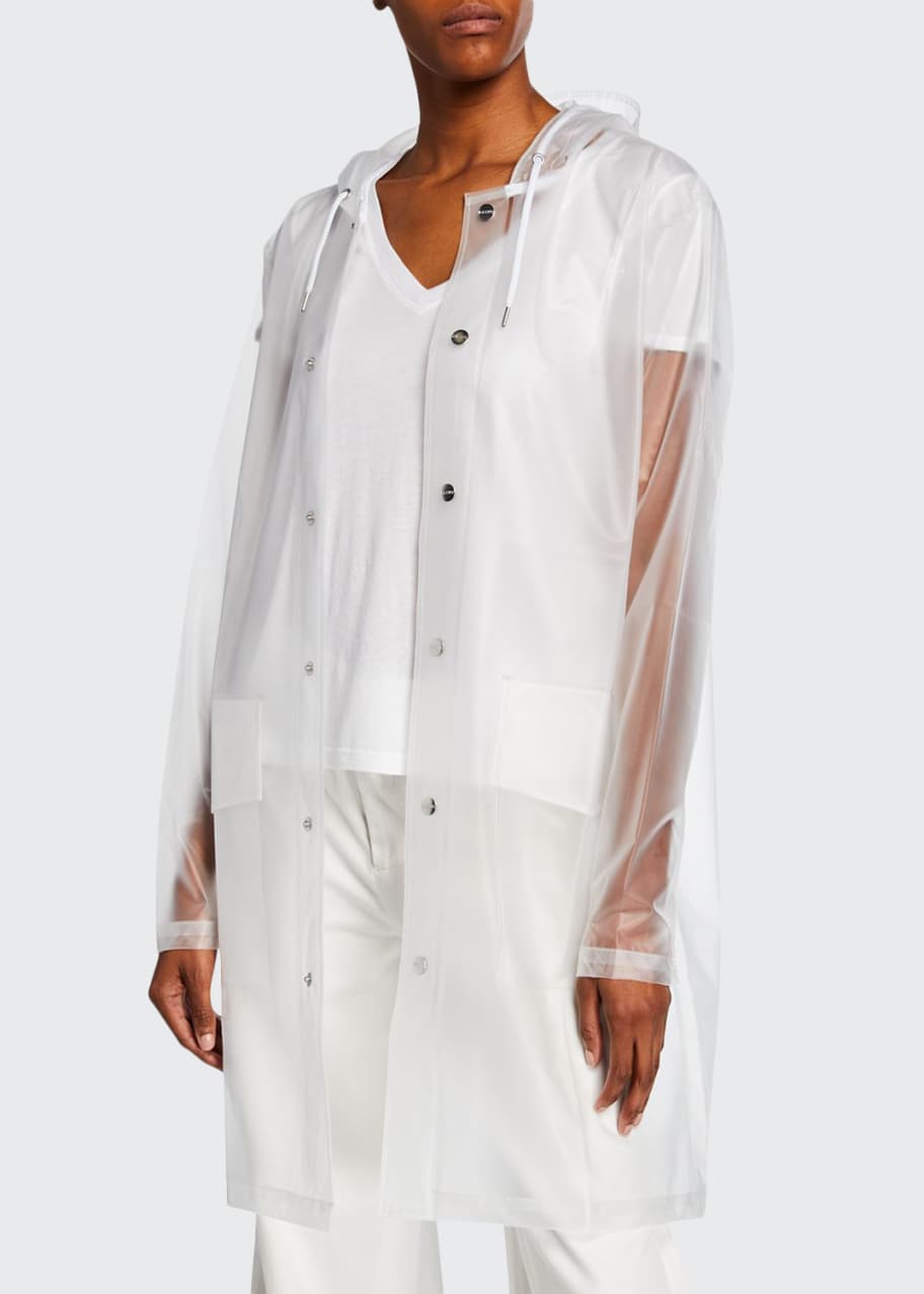 Image 1 of 1: Water-Resistant Long Matte Jacket