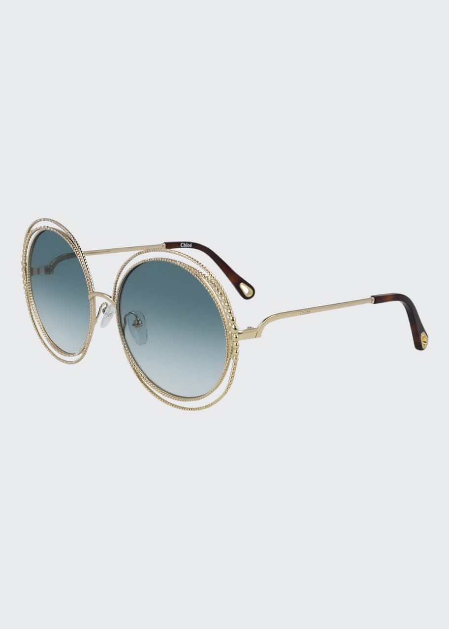 Image 1 of 1: Round Concentric Metal Sunglasses