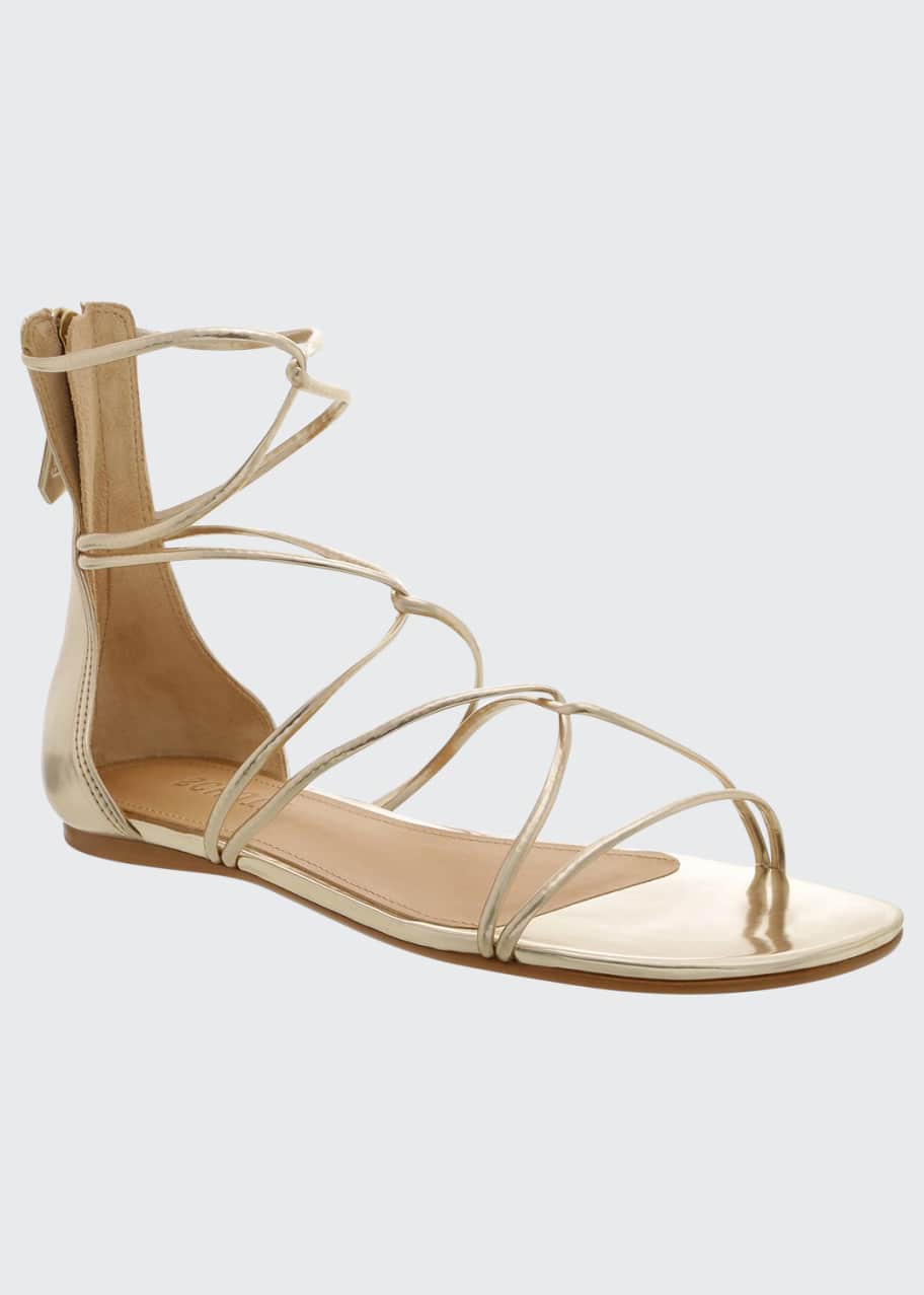 schutz strappy flat sandals