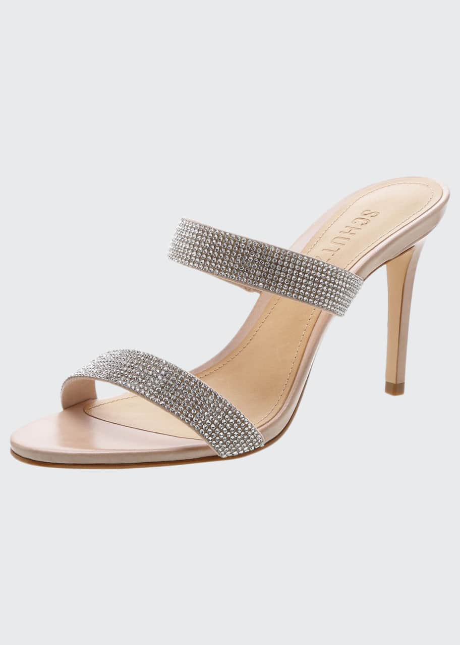Image 1 of 1: Beatriz Crystal-Embellished Evening Sandals