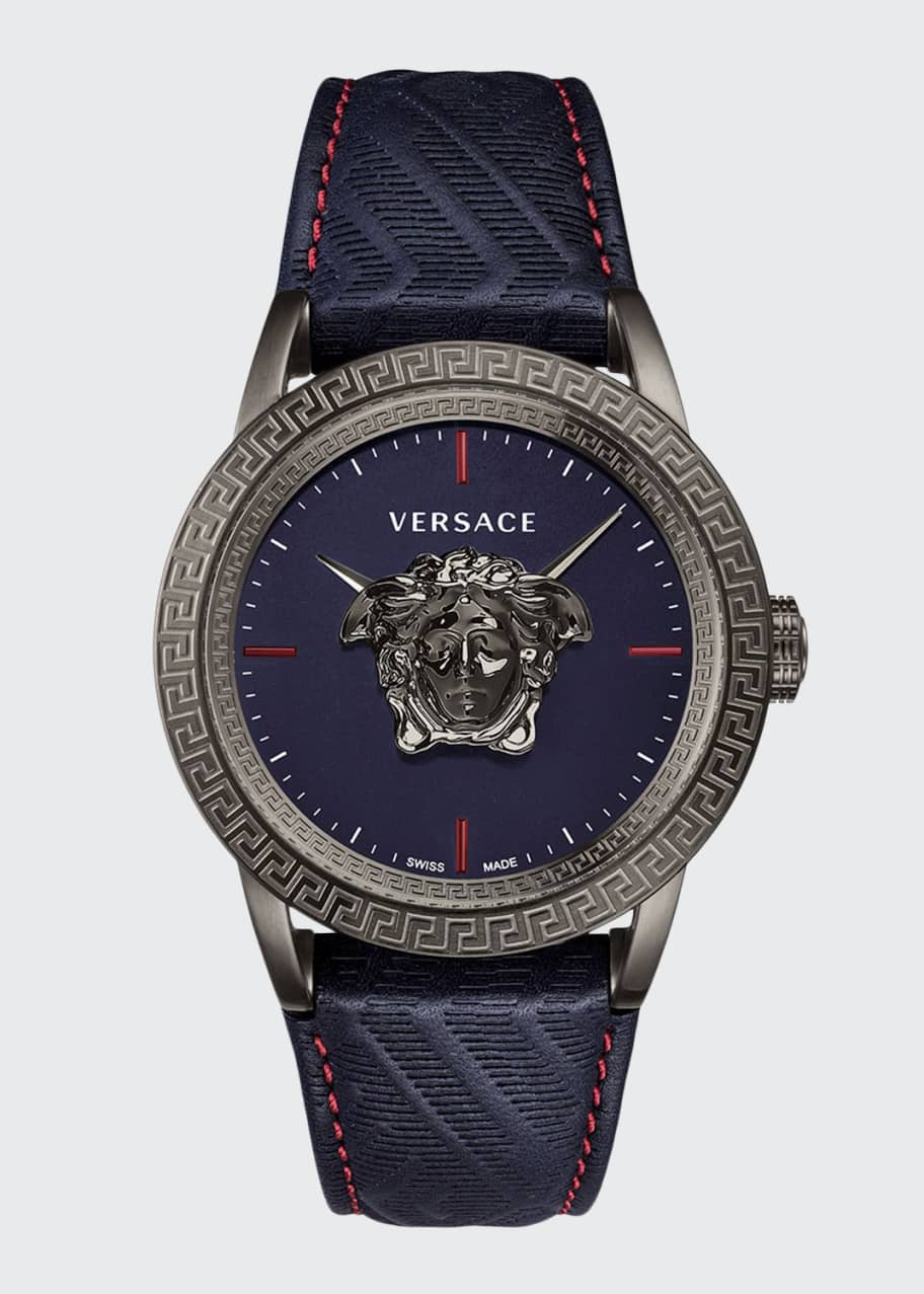 Versace Men's Palazzo Empire Leather Watch - Bergdorf Goodman