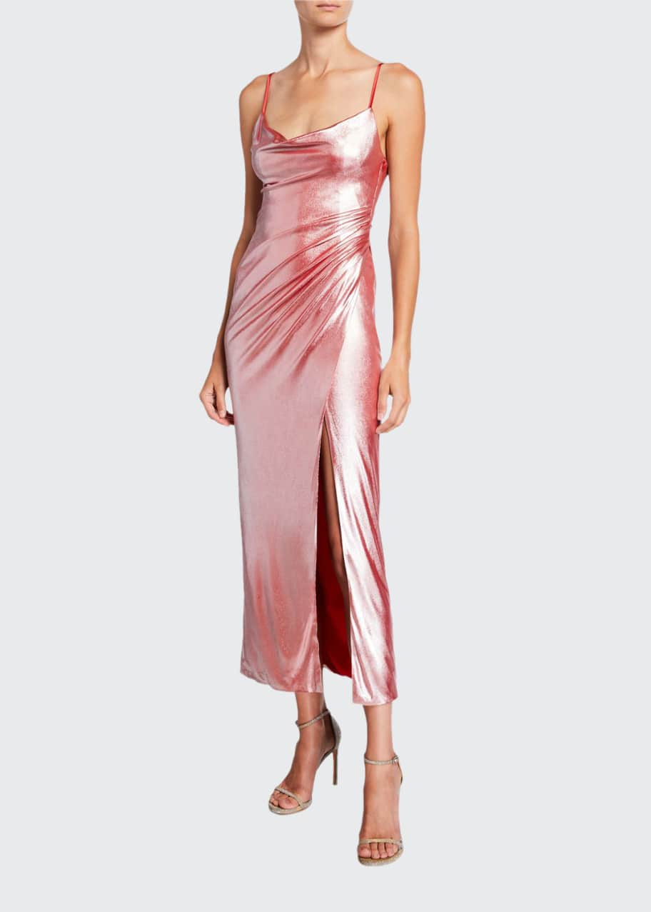 Galvan Sequin V-Back Midi Slip Dress - Bergdorf Goodman