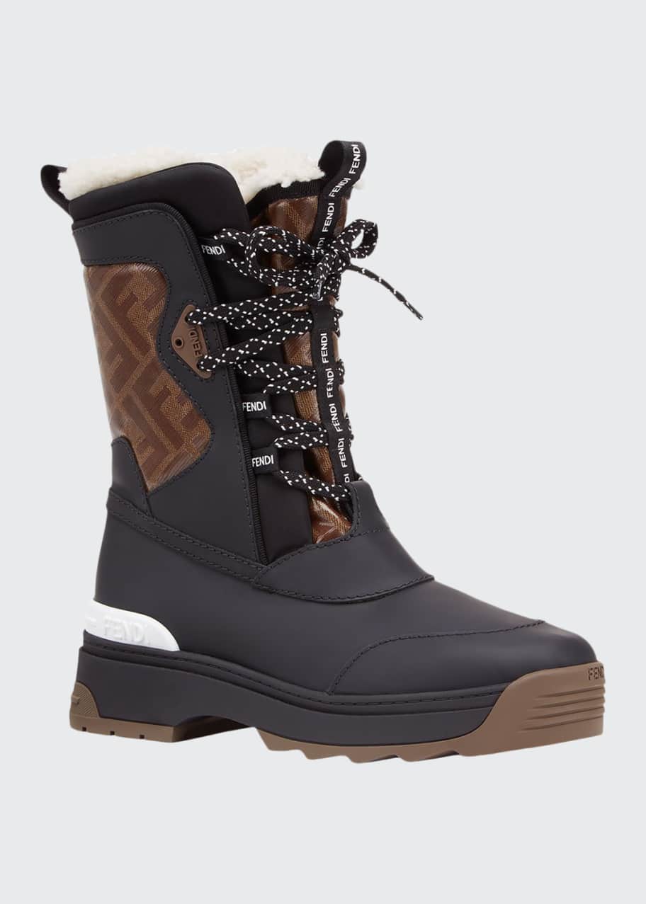 Fendi shearling boots sales