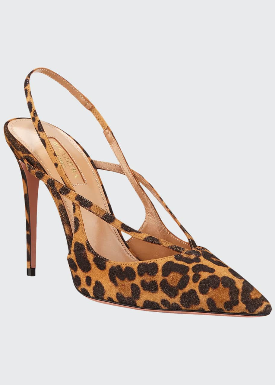 Aquazzura Soul Leopard-Print Pumps - Bergdorf Goodman