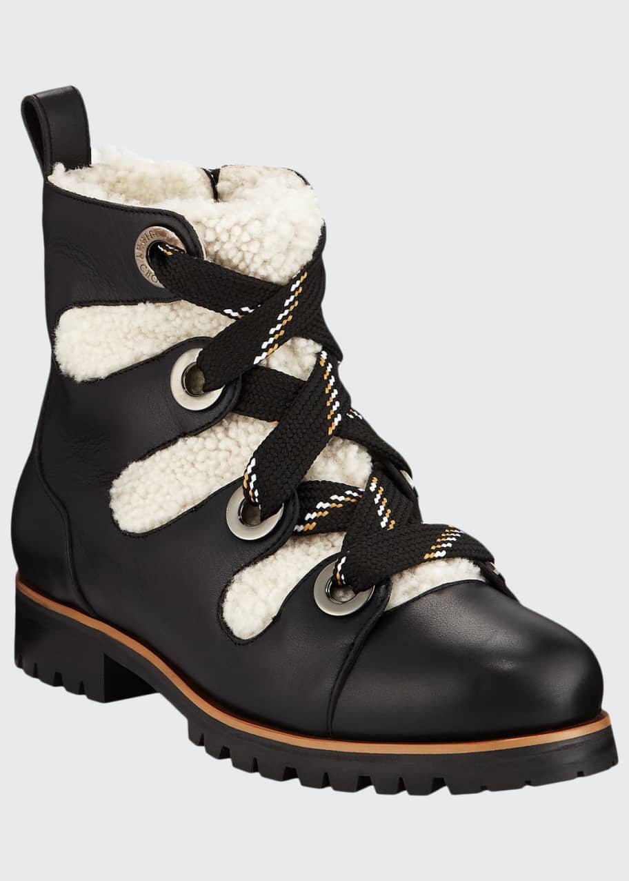 Image 1 of 1: Bei Flat Booties with Shearling