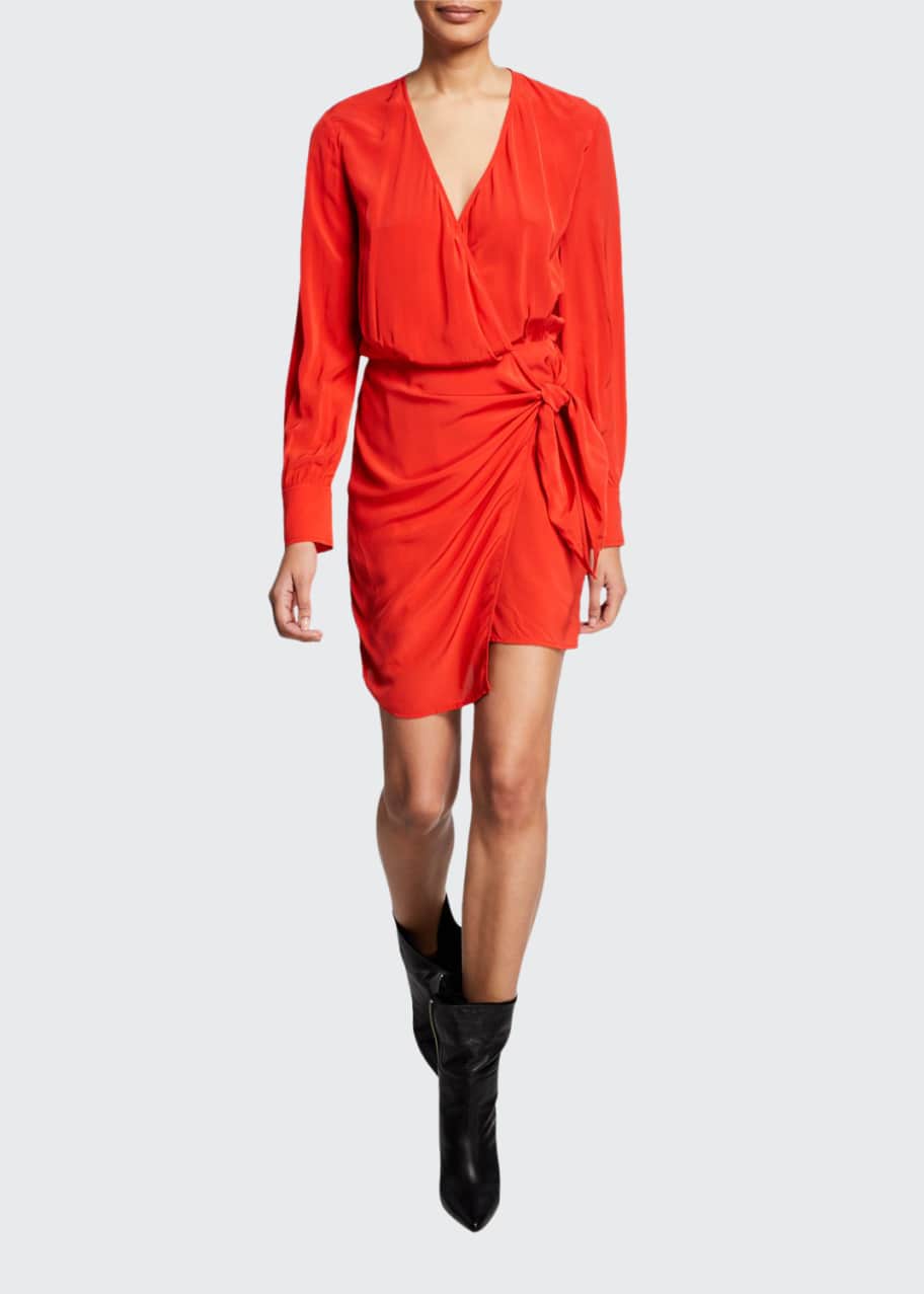 Ophie Long Sleeve Wrap Dress