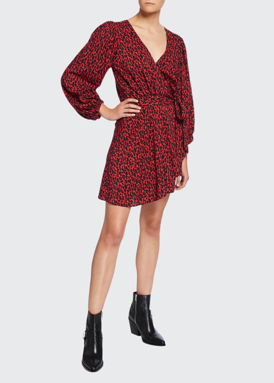 Image 1 of 1: Boina Leopard-Print Wrap Dress
