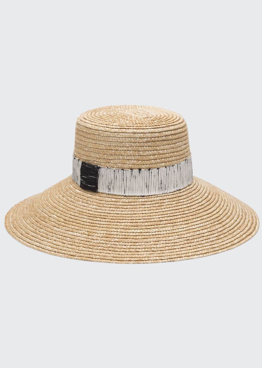 Eugenia Kim Annabelle Straw Sun Hat w/ Contrast Trim - Bergdorf Goodman
