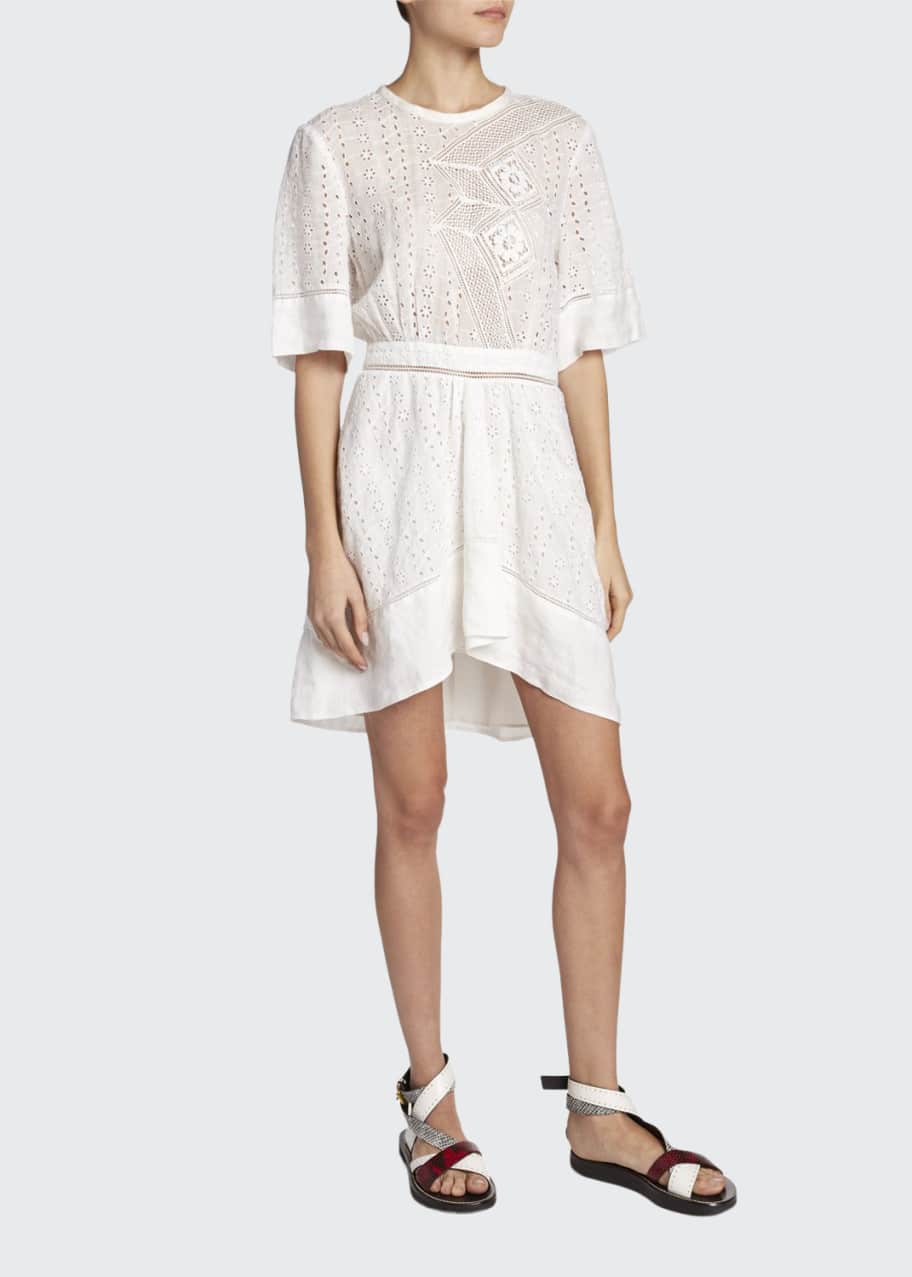 Isabel Marant Eyelet-Lace Asymmetric Dress - Bergdorf Goodman