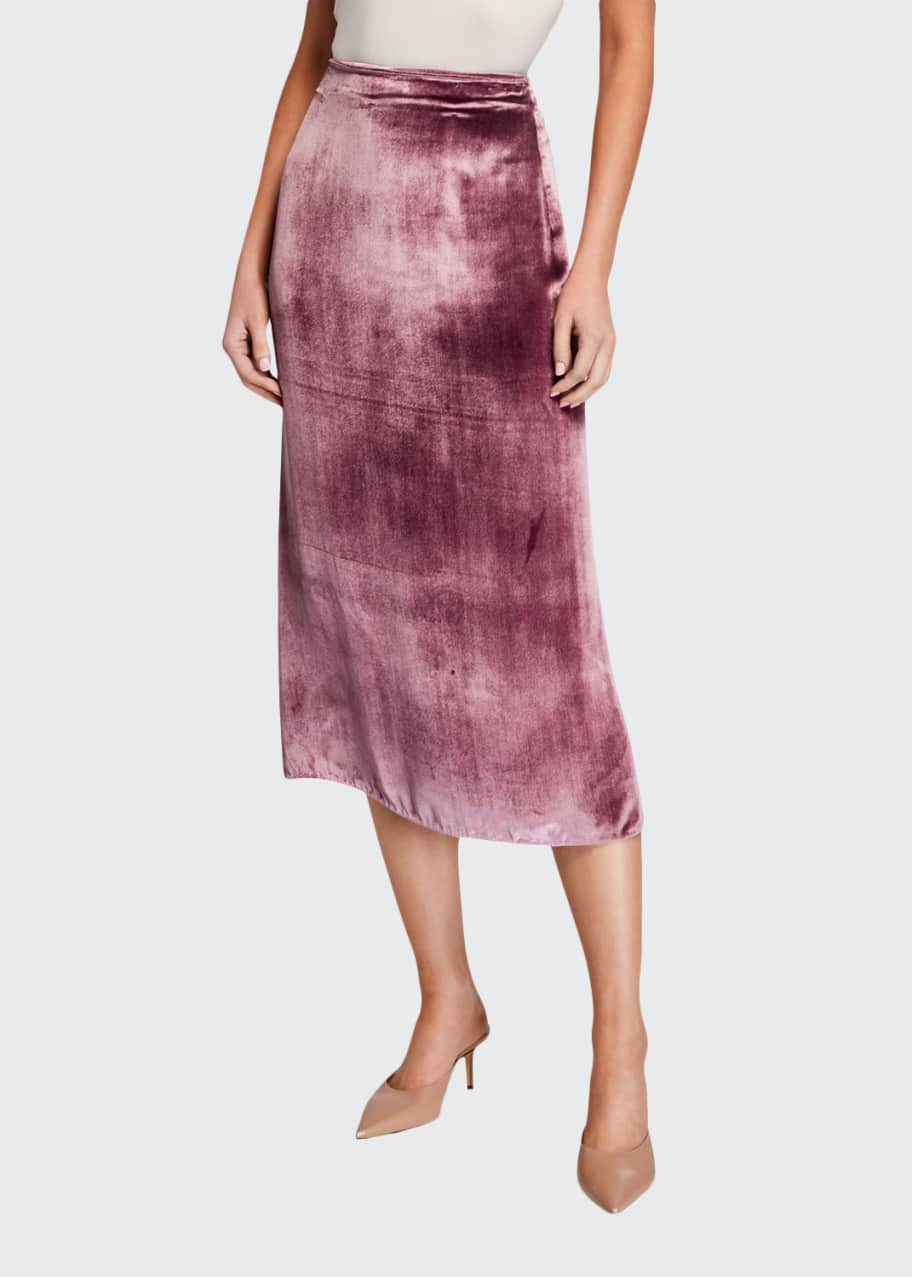 Vince Long Panne Velvet Wrap Skirt Bergdorf Goodman