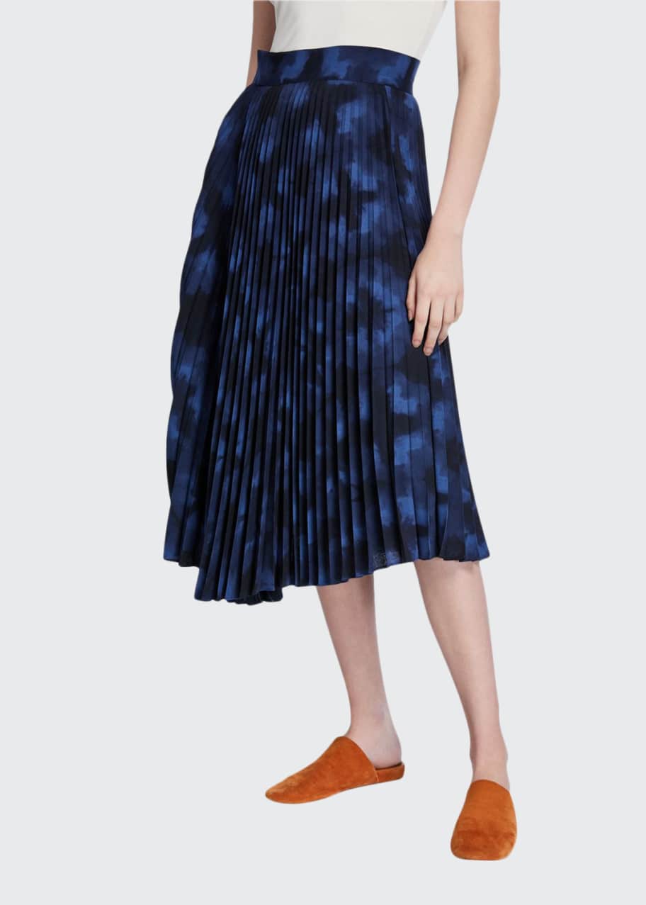 Tie dye pleated skirt sale