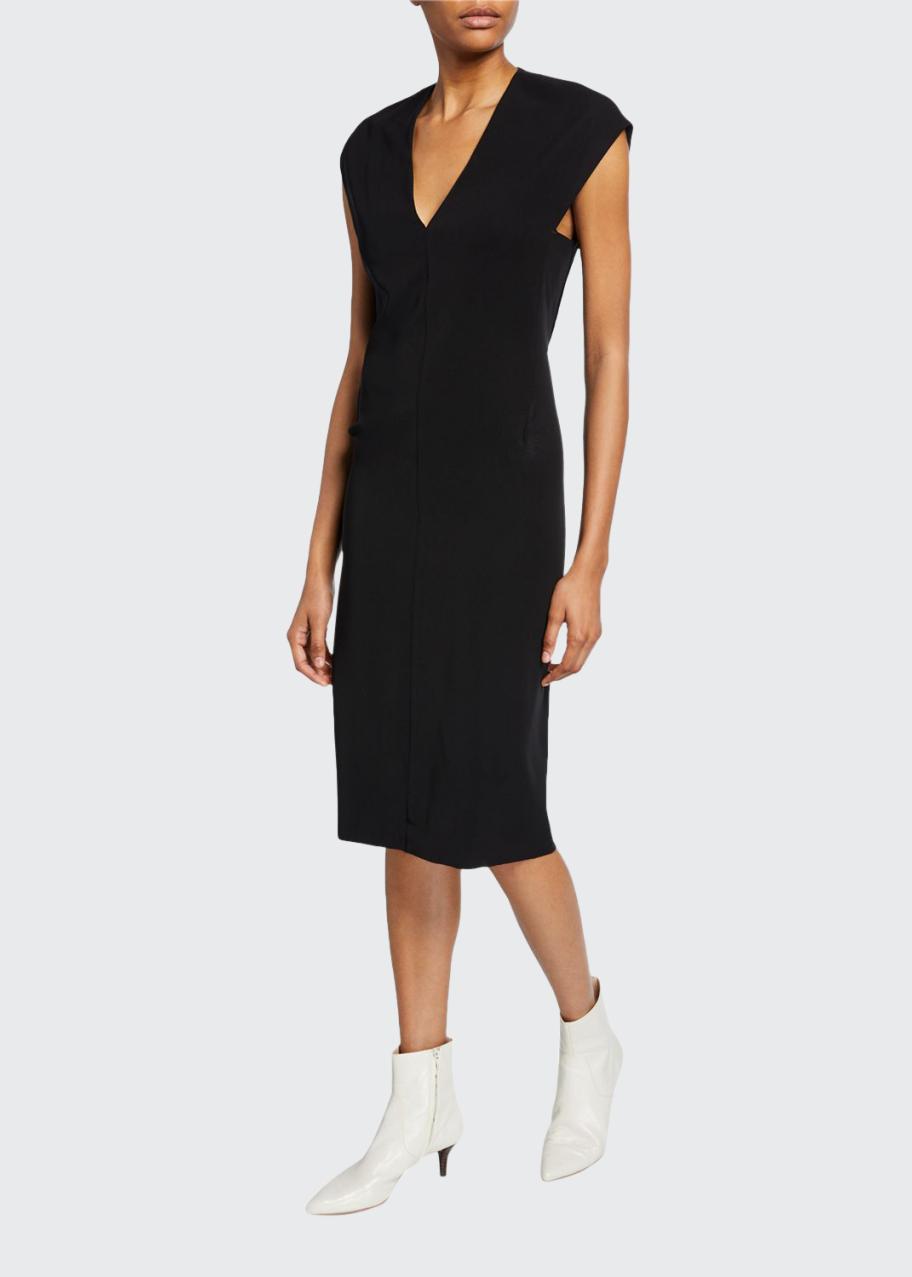 Vince VNeck CapSleeve Pencil Dress Bergdorf Goodman