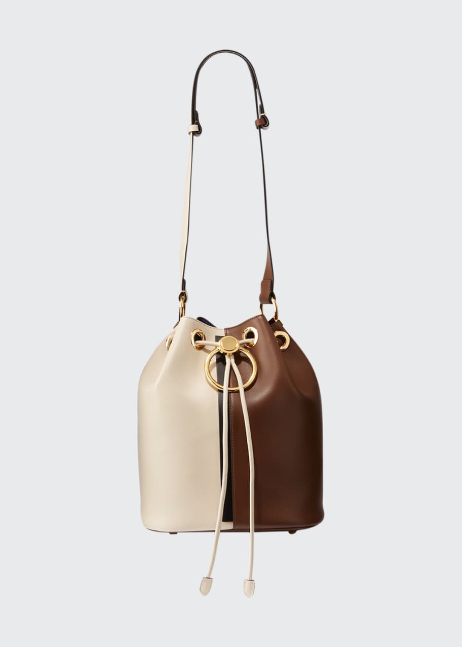 Two Tone Earring Bucket Bag