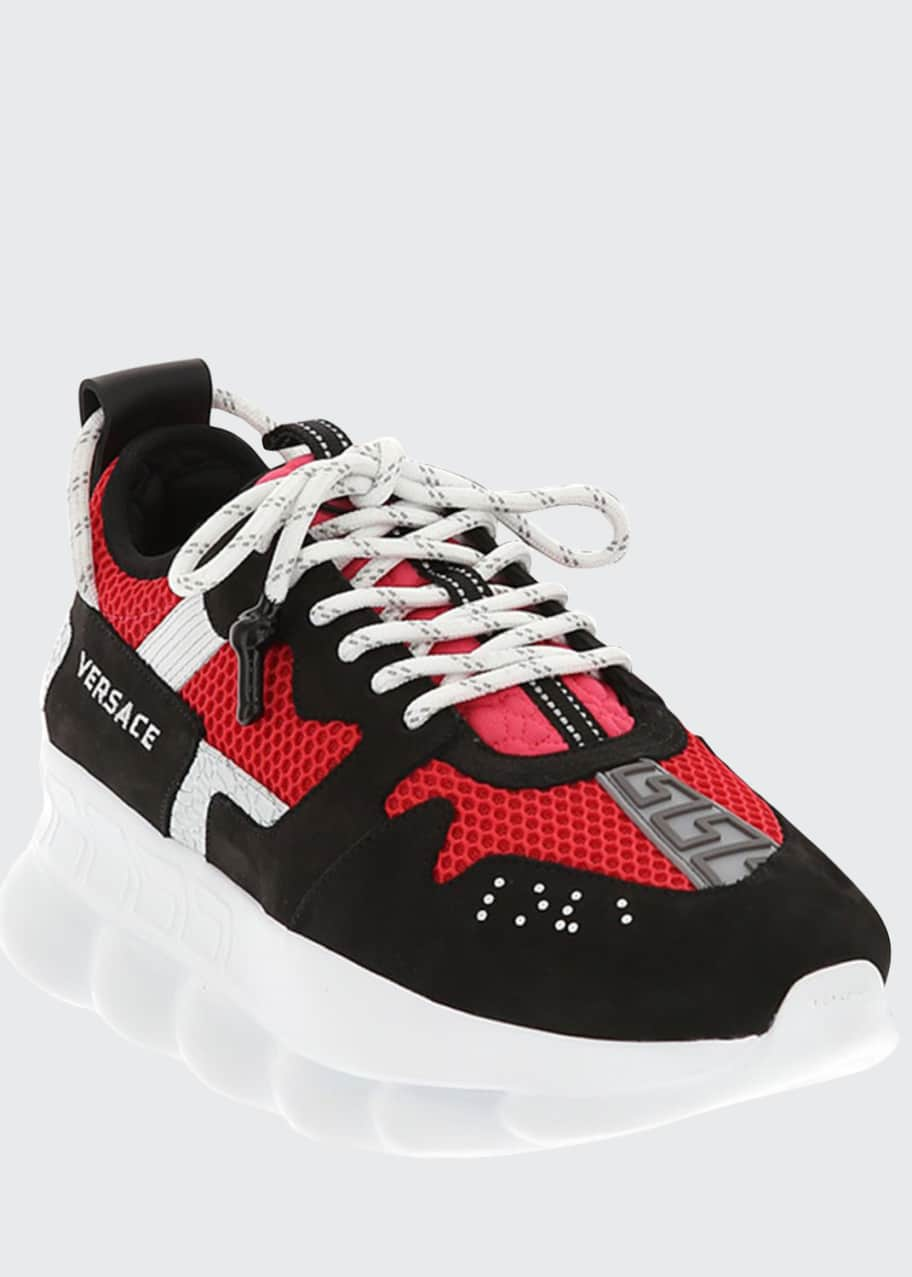 Versace Men's Chain-Reaction Sneakers - Bergdorf Goodman