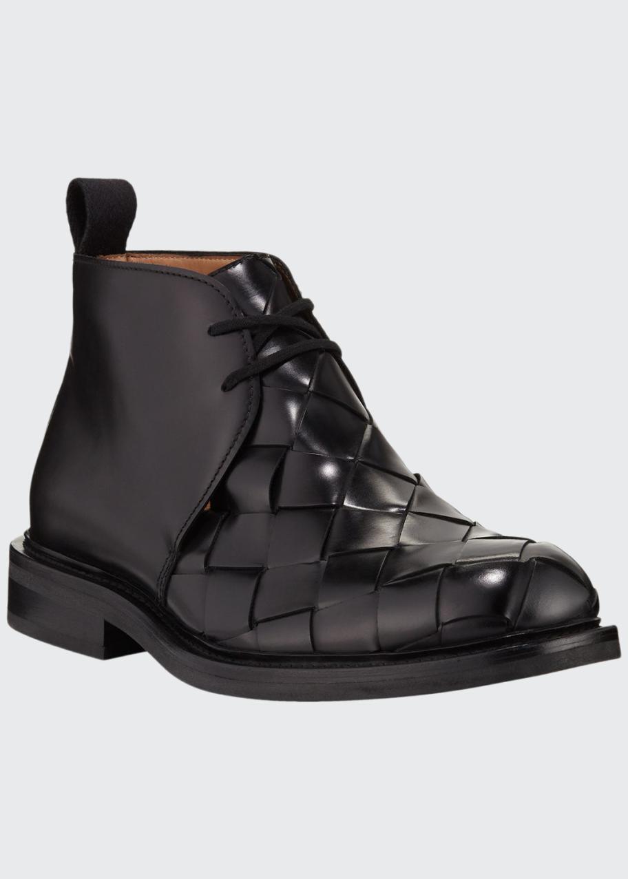 $850 NIB Men\'s Bottega Veneta Black Leather Driving Chukka Shoes Size 39(6) $850 NIB Men main image 3