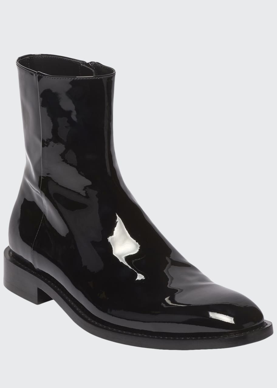 Balenciaga patent leather boots shop