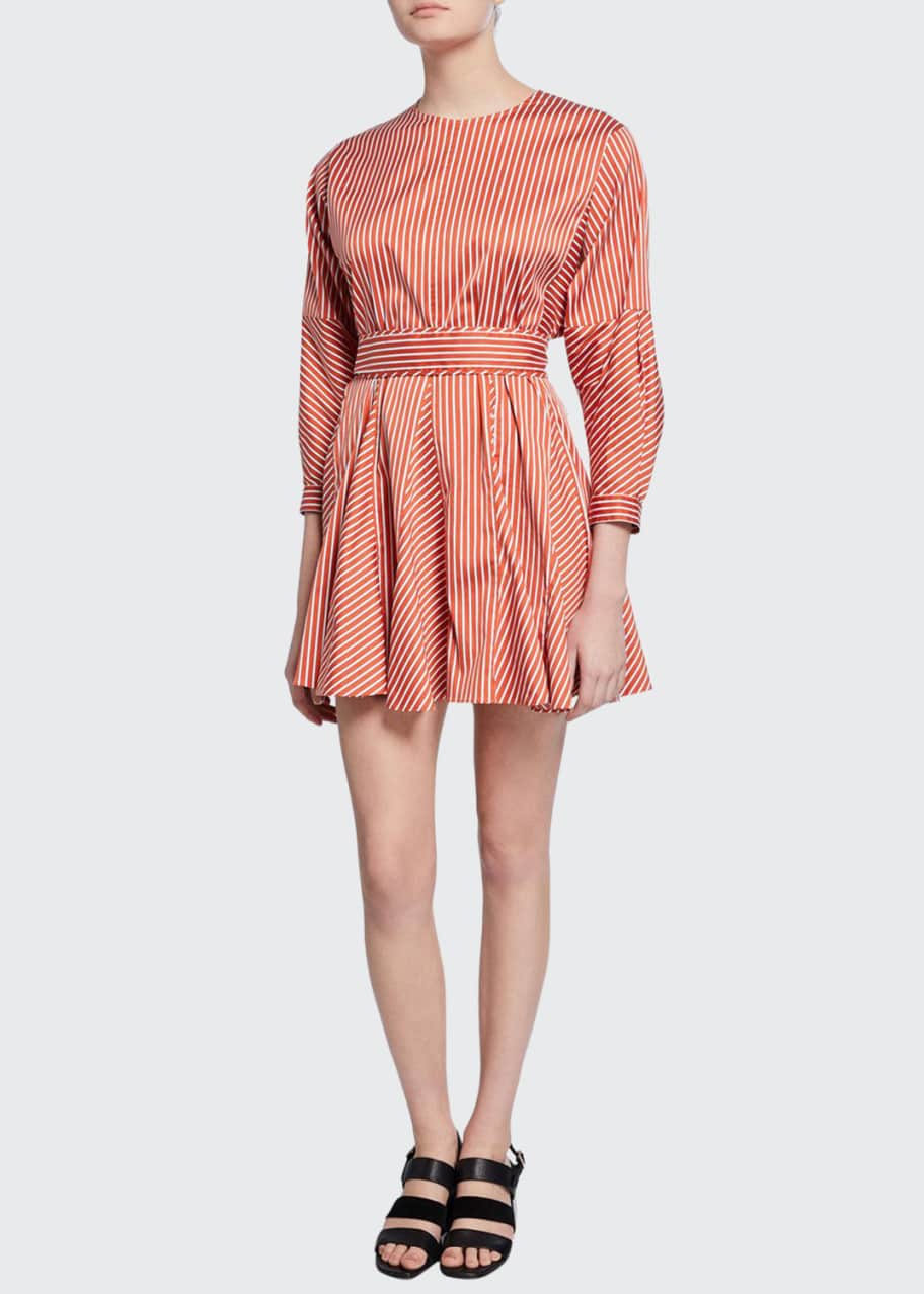 (取寄) Derek Lam 10 Crosby ロング スリーブ ゴデット スカート ドレス Derek Lam 10 Crosby Long Sleeve Godet Skirt Dress Freesia