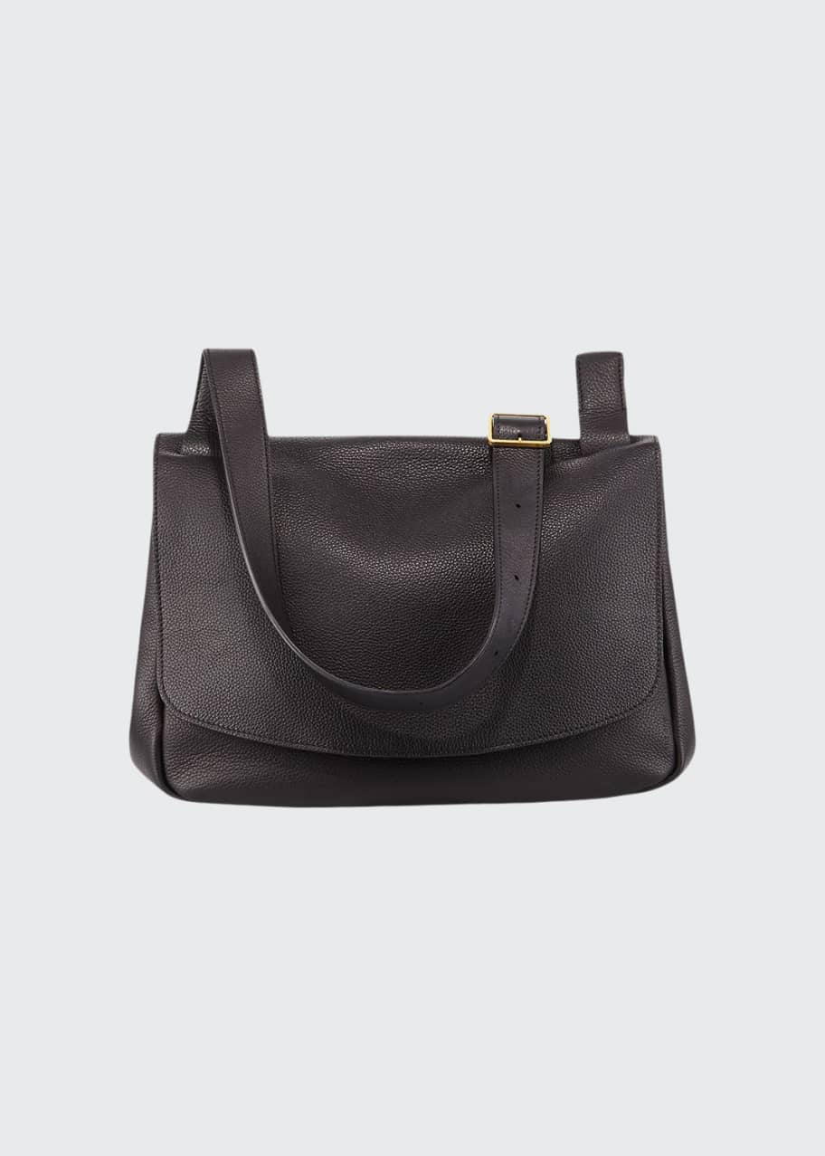 THE ROW Small Mail Bag in Fine Grain Leather Bergdorf Goodman