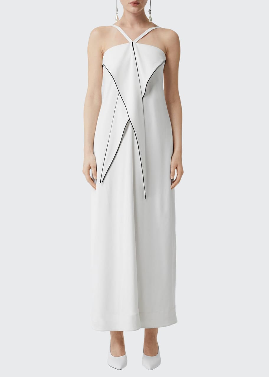 Burberry Draped Front Halter Dress - Bergdorf Goodman