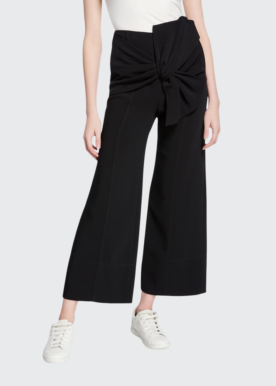 Cinq a Sept Connie Cropped Pants with Bow - Bergdorf Goodman
