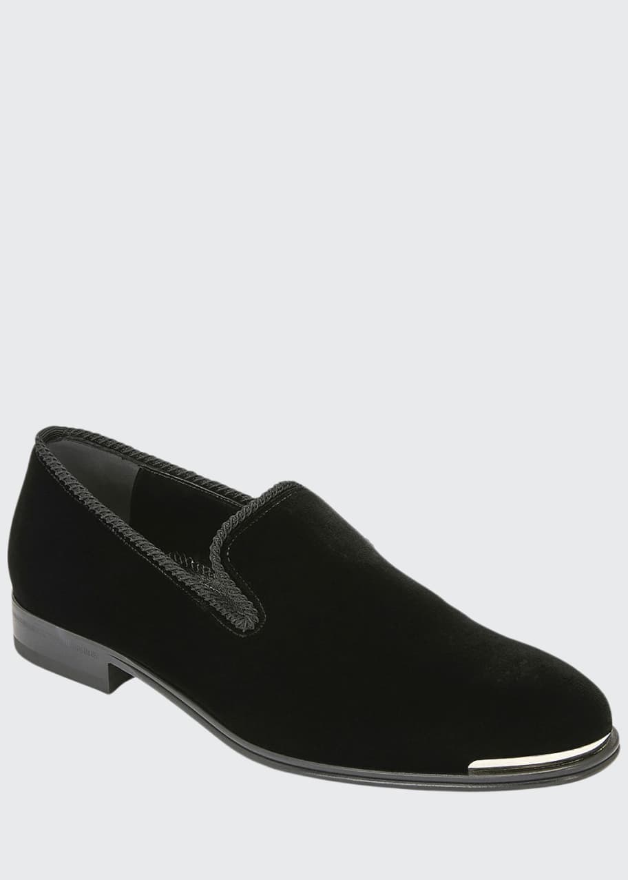 Image 1 of 1: Men's Calf Suede Slip-On Dress Shoes