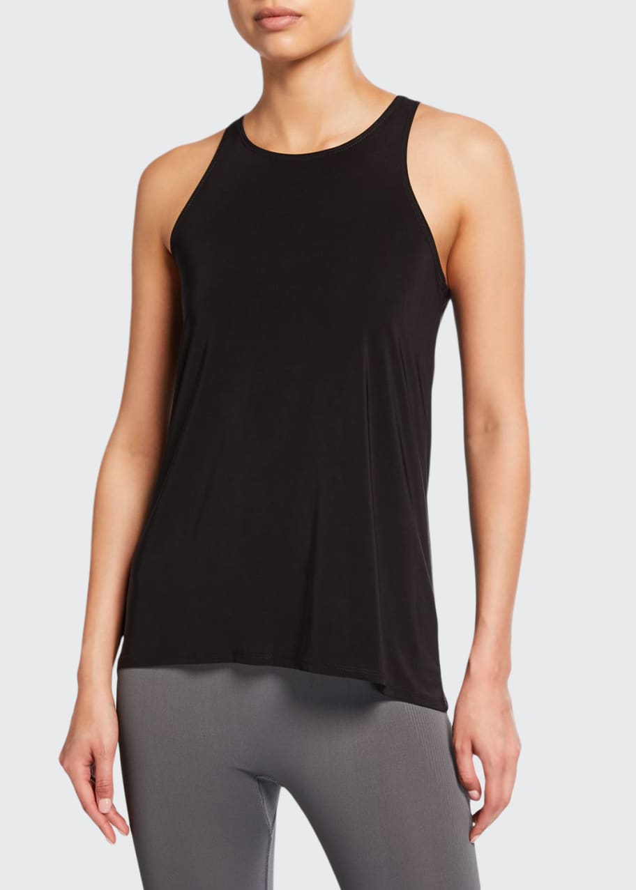 Image 1 of 1: Crewneck Tie-Back One Size Tank Top