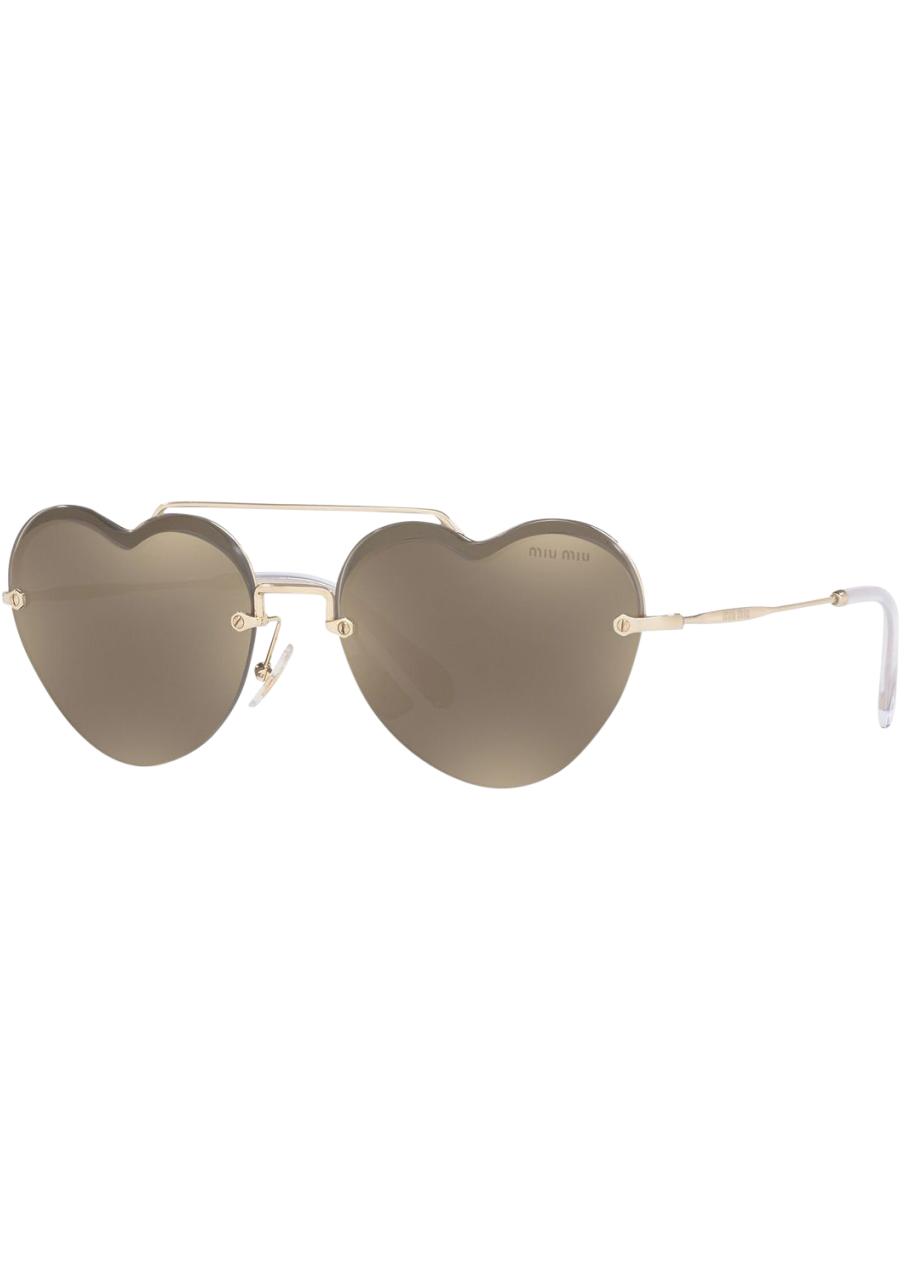 Miu Miu Heart-Shaped Mirrored Sunglasses - Bergdorf Goodman display picture 1