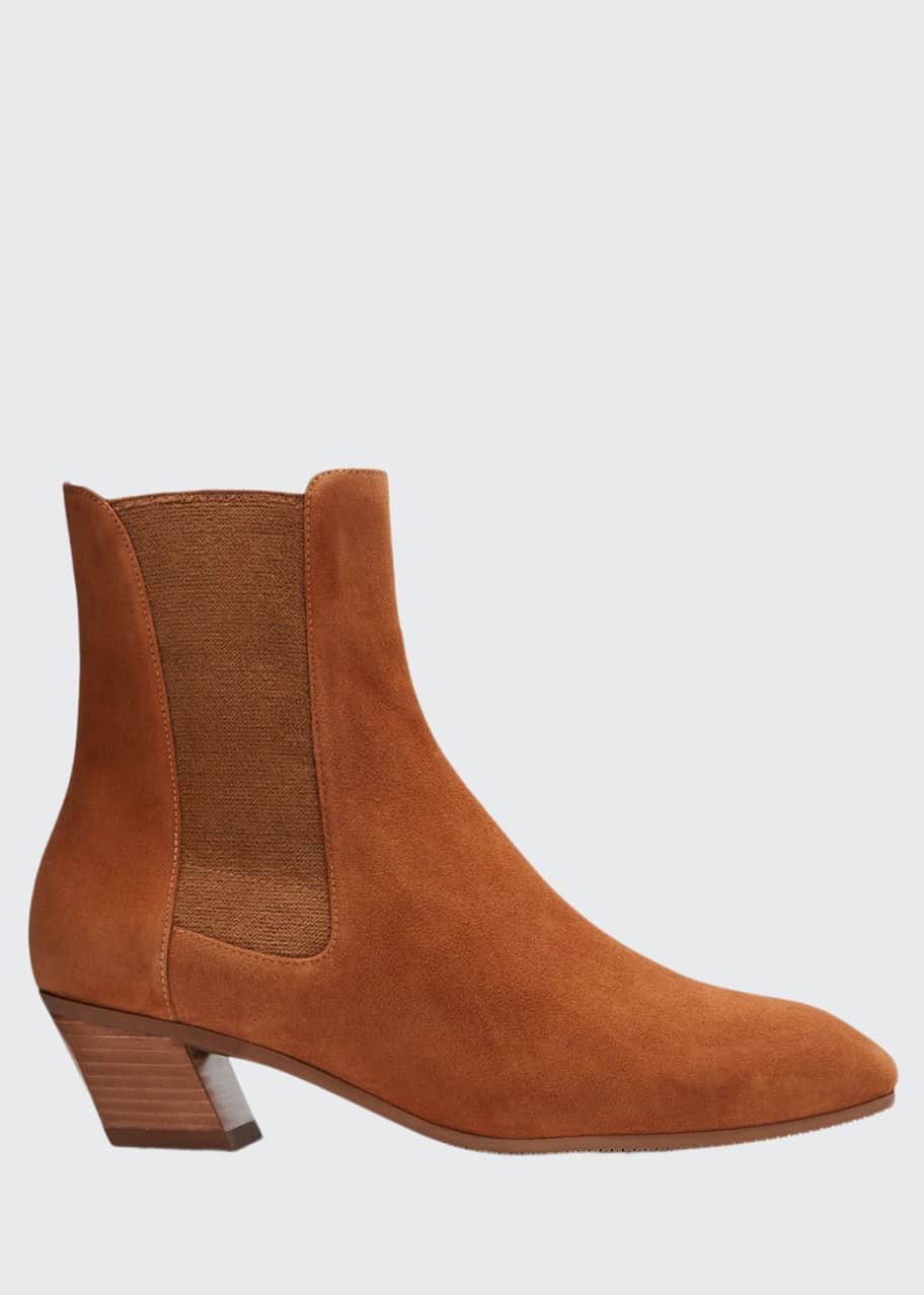 Stuart Weitzman Cleora Suede 45mm Booties Bergdorf Goodman