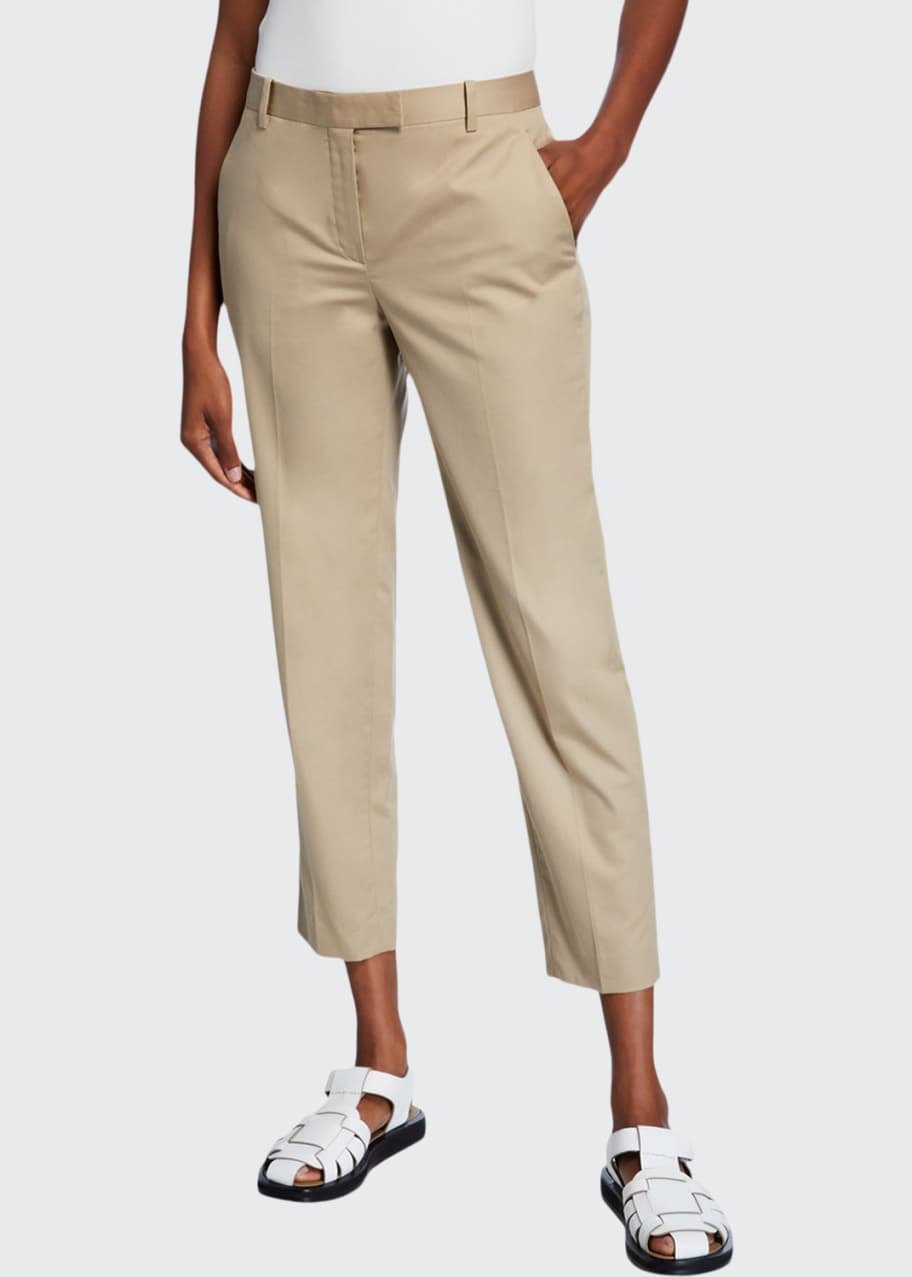 Clark Cotton Slim-Leg Ankle Pants