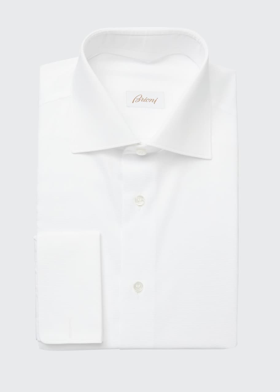 Image 1 of 1: Men's Horizontal-Textured Cotton Dress Shirt