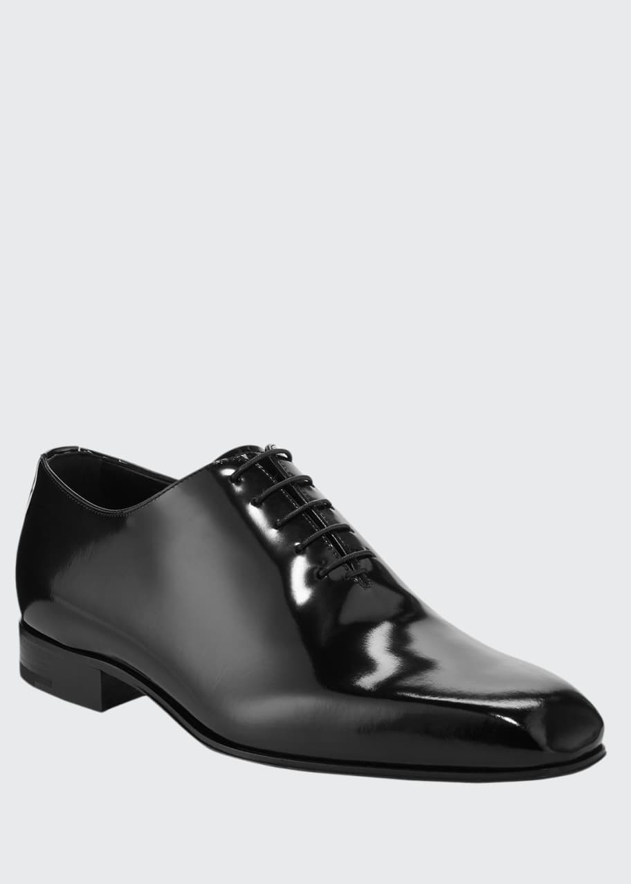 Image 1 of 1: Men's Monte Carlo Whole-Cut Spazzolato Leather Oxford Shoes