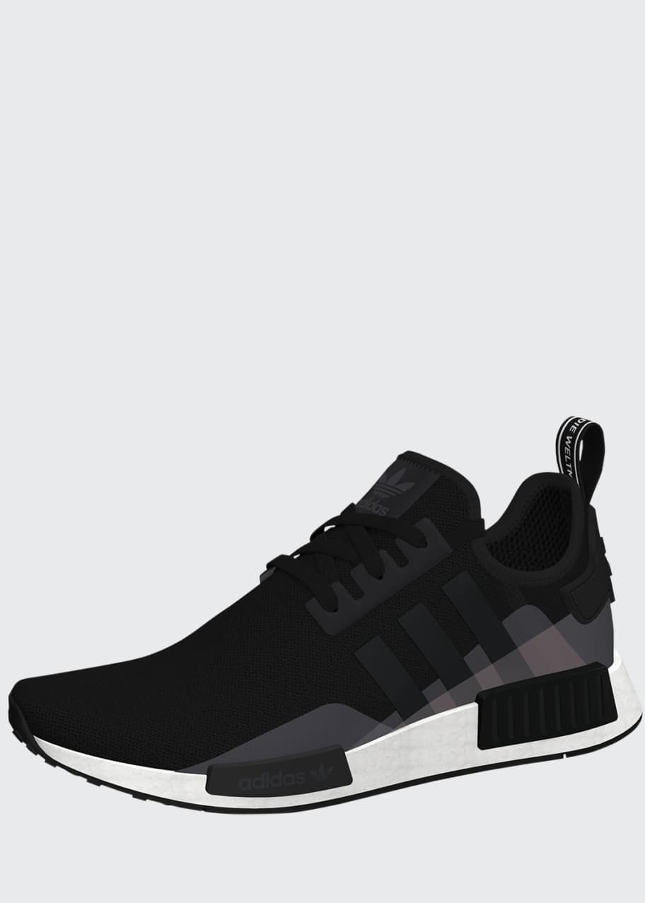 Image 1 of 1: Men's NMD R1 3-Stripes%26#174; Monogram Leather Sneakers