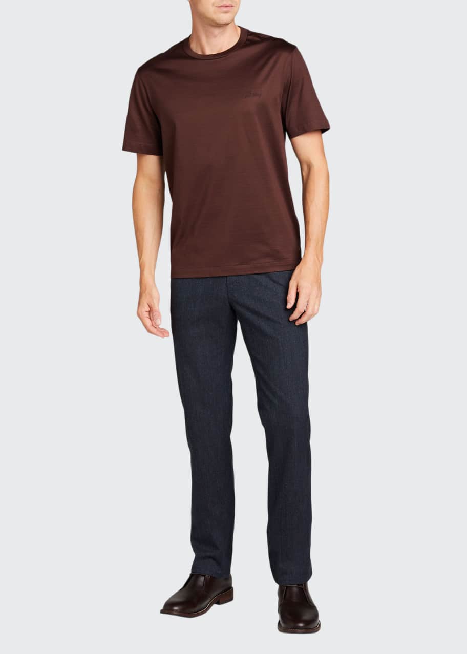 Image 1 of 1: Men's Solid Cotton T-Shirt