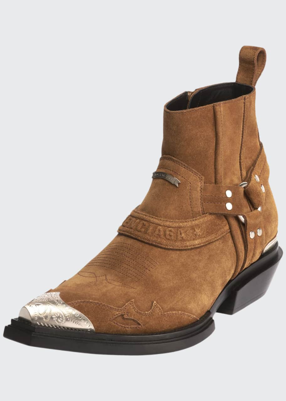 Balenciaga suede booties best sale