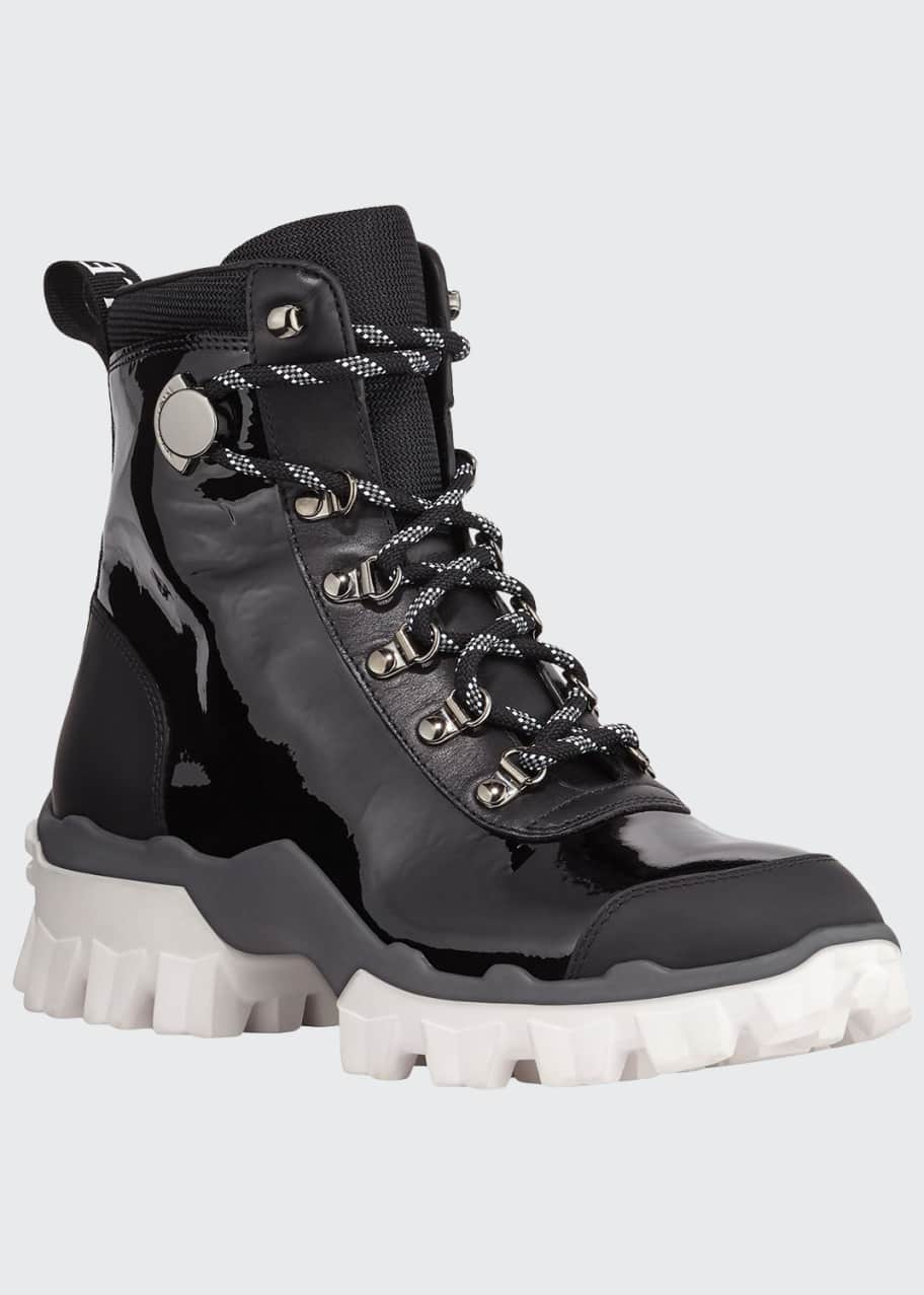 Moncler Helis Stivale Leather Lace-Up Hiking Combat Boots - Bergdorf ...