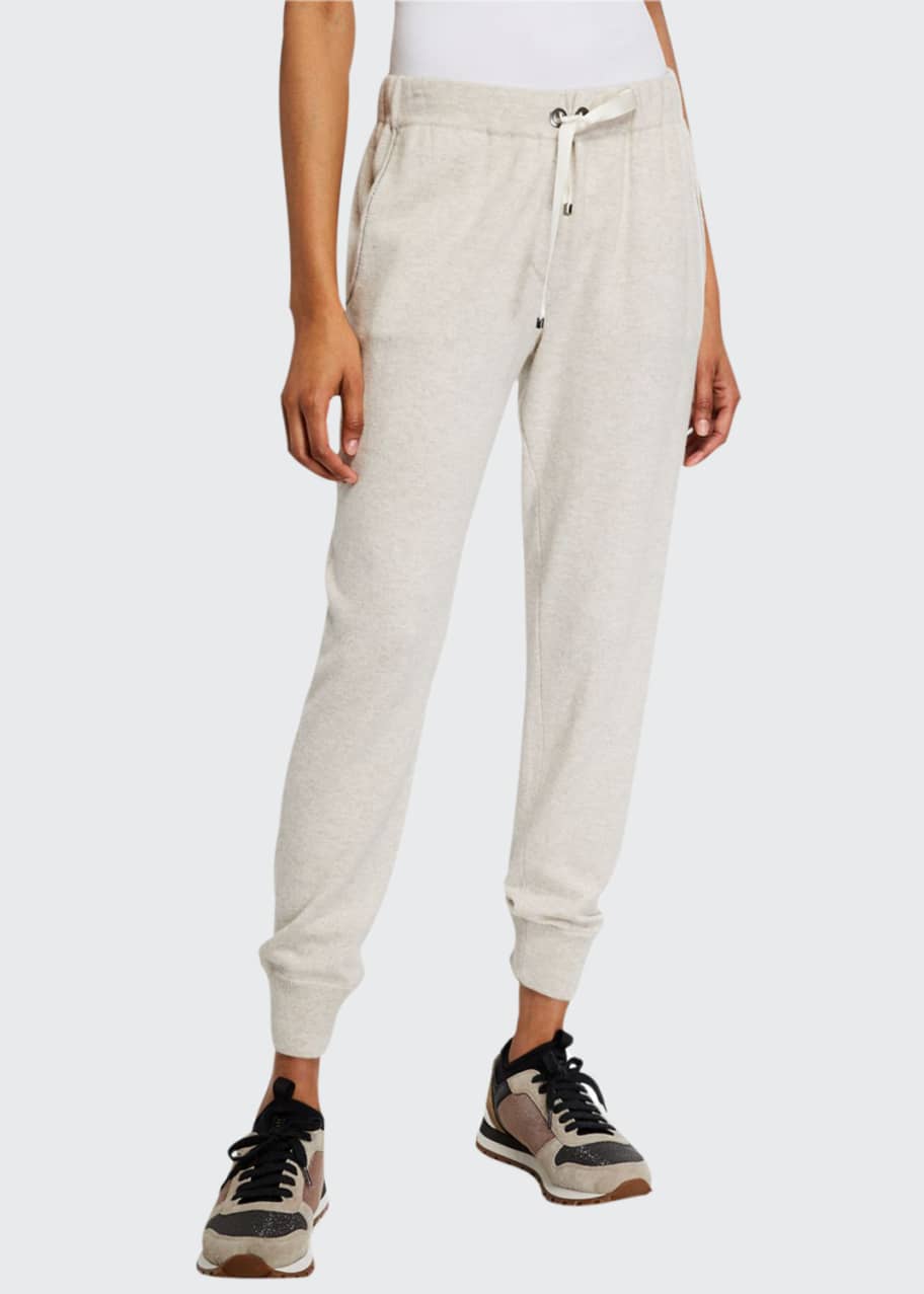 Brunello Cucinelli Cashmere Monili-Beaded Jogger Pants - Bergdorf Goodman