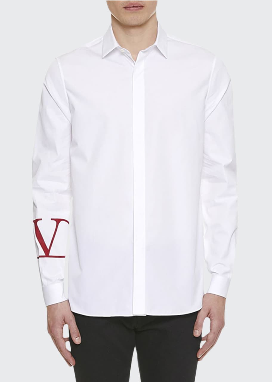 Image 1 of 1: Men's V-Cuff Poplin Sport Shirt