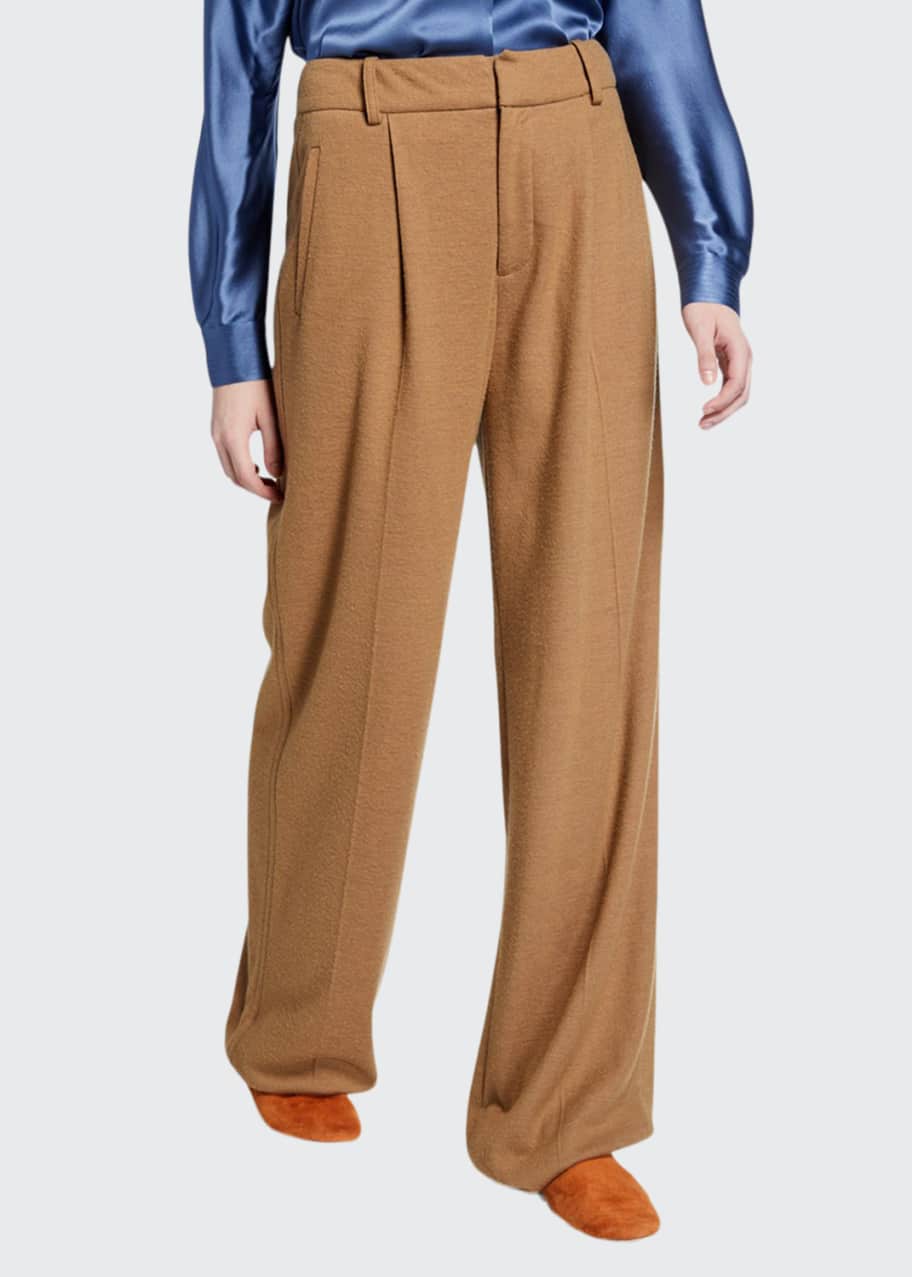 Cozy Wide Leg Wool Pants