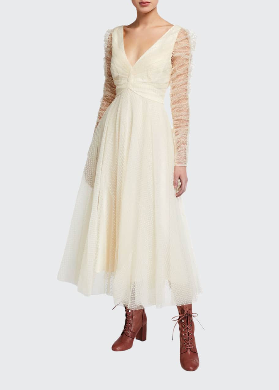 Zimmermann Espionage Long-Sleeve Tulle Ballet Dress - Bergdorf Goodman