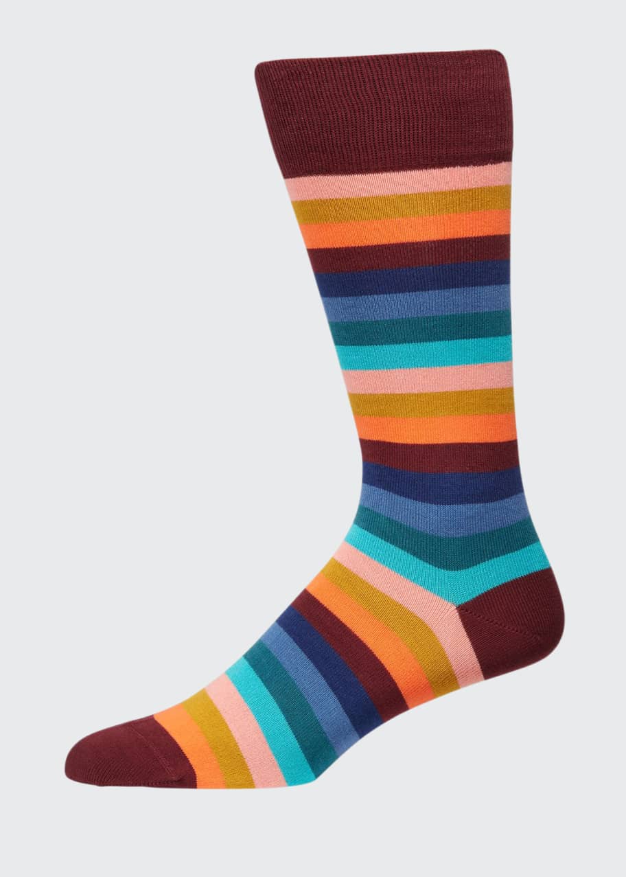 Paul Smith Men's Simba Stripe Knit Socks - Bergdorf Goodman