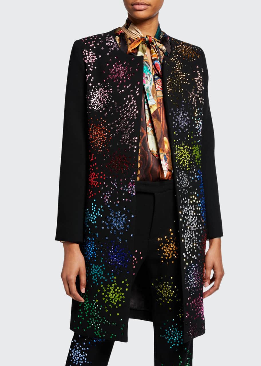 Libertine Mo' Monet Mo' Problems Bead-Embellished Duster Coat
