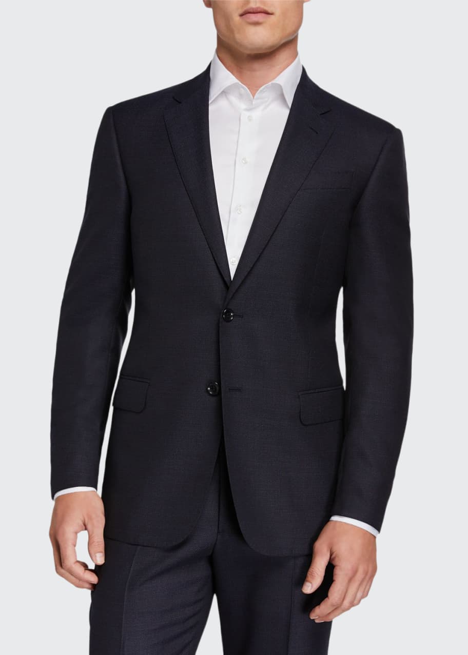 Giorgio Armani Two-Piece Virgin Wool Micro Neat Suit - Bergdorf