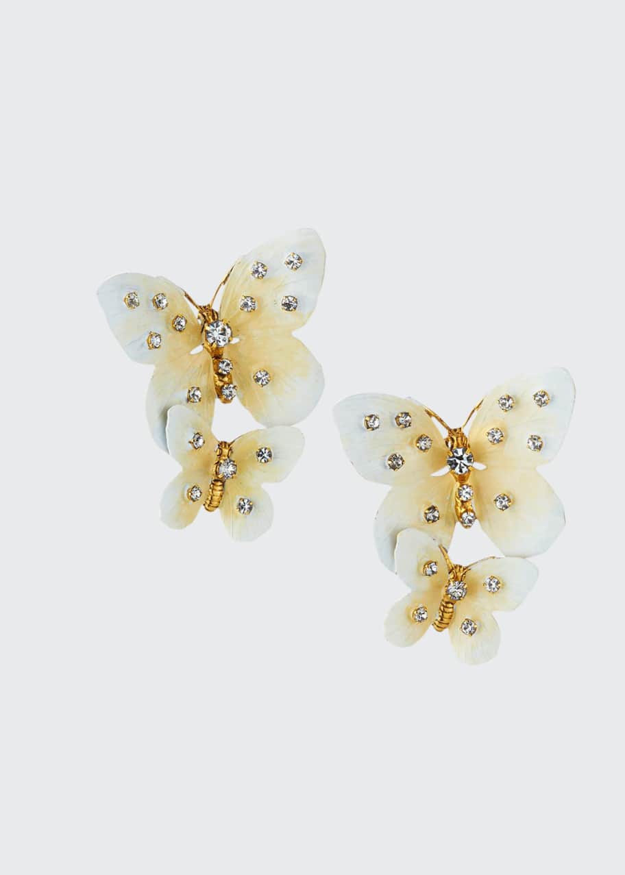 Image 1 of 1: Lisabetta Butterfly-Dangle Earrings