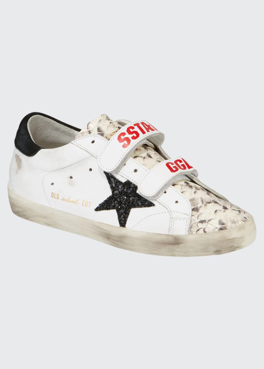 Golden Goose Old School Grip Leather Sneakers - Bergdorf Goodman