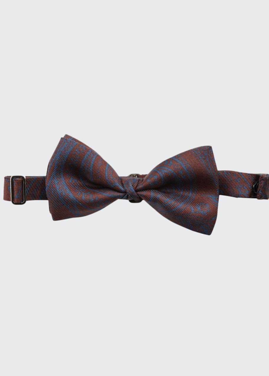 Image 1 of 1: Paisley Pattern Silk Bow Tie