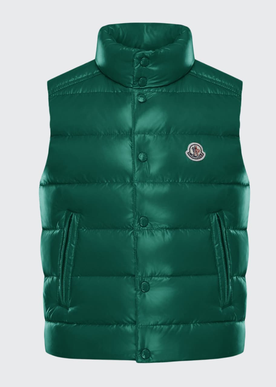 Moncler Boy's Quilted Nylon Snap-Front Puffer Vest, Size 8-29 ...