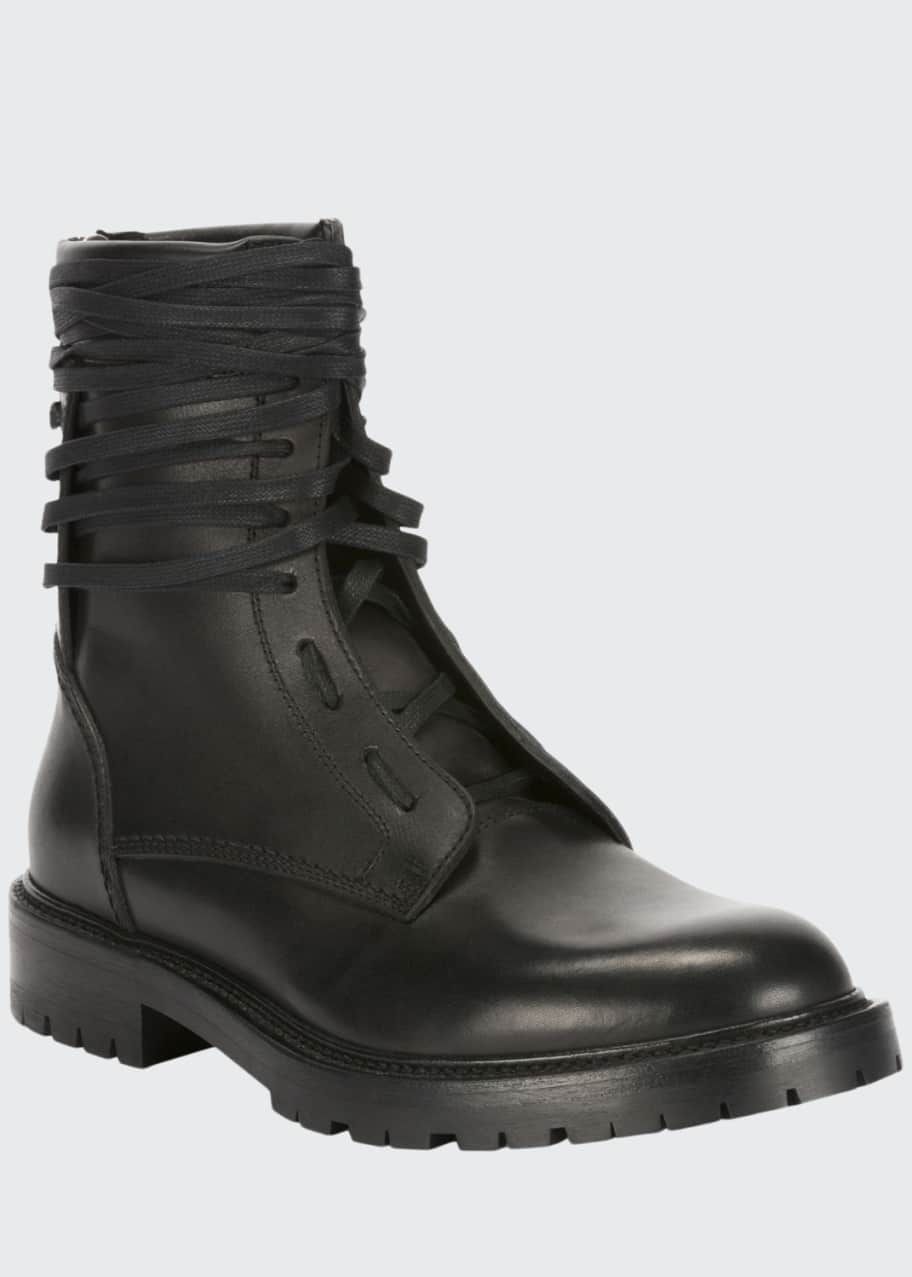 Image 1 of 1: Men's Leather Combat Boots