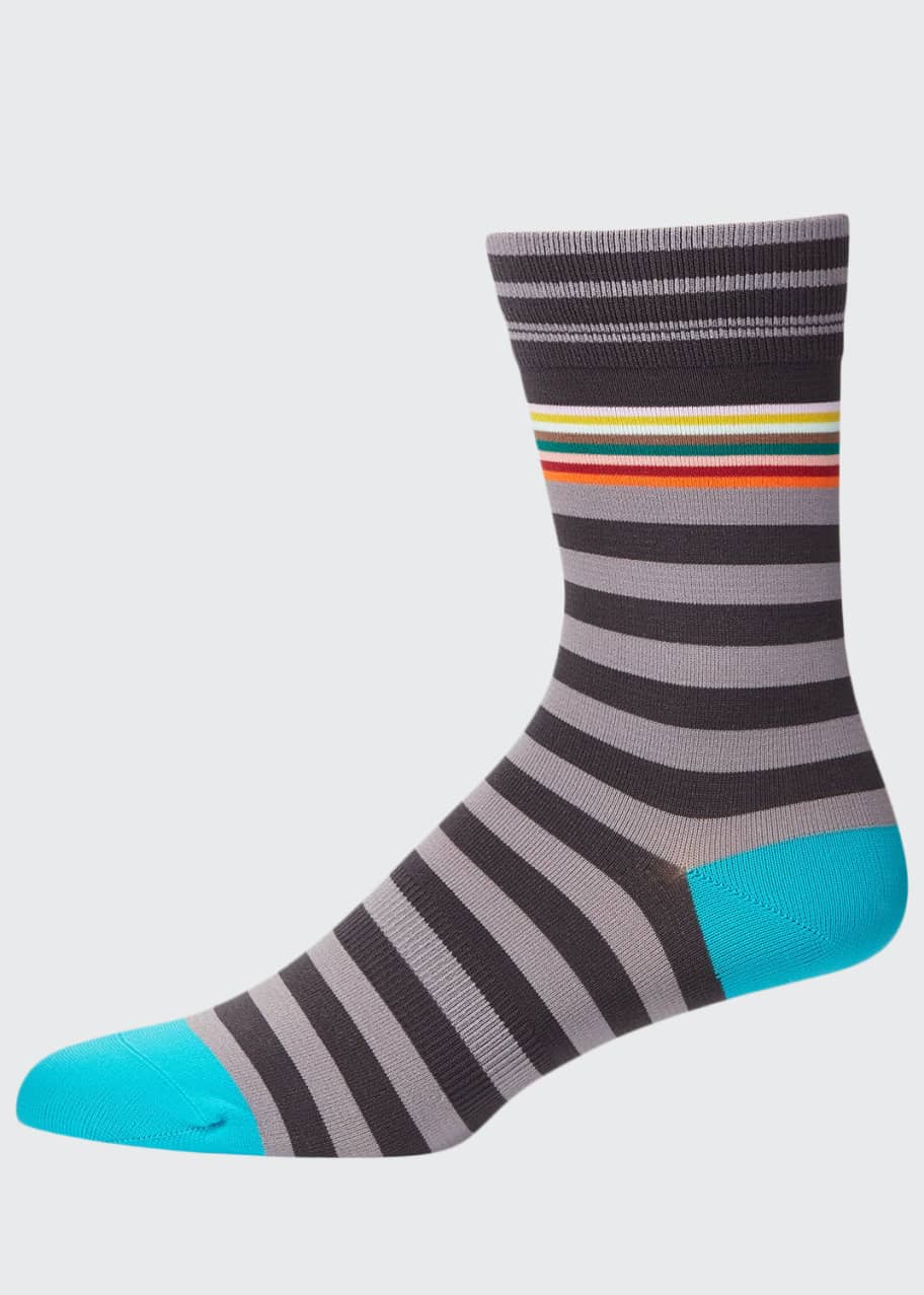 Paul Smith Men's Striped Knit Socks - Bergdorf Goodman